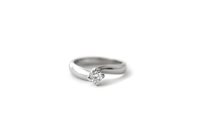 Ring Artigianale Woman Solitario in Gold Diamante 0.26 Ct 1002000